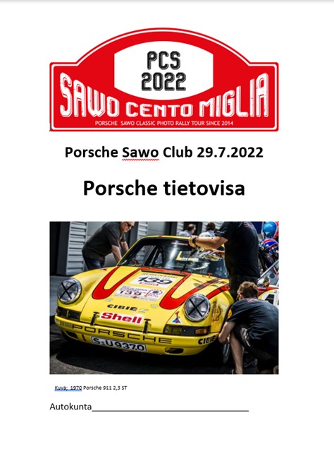 Porsche-aiheinen tietovisa vuoden 2022 -tapahtumassa