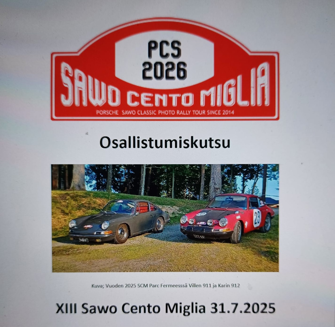 Kutsu Sawo Cento Miglia 2026 -tapahtumaan